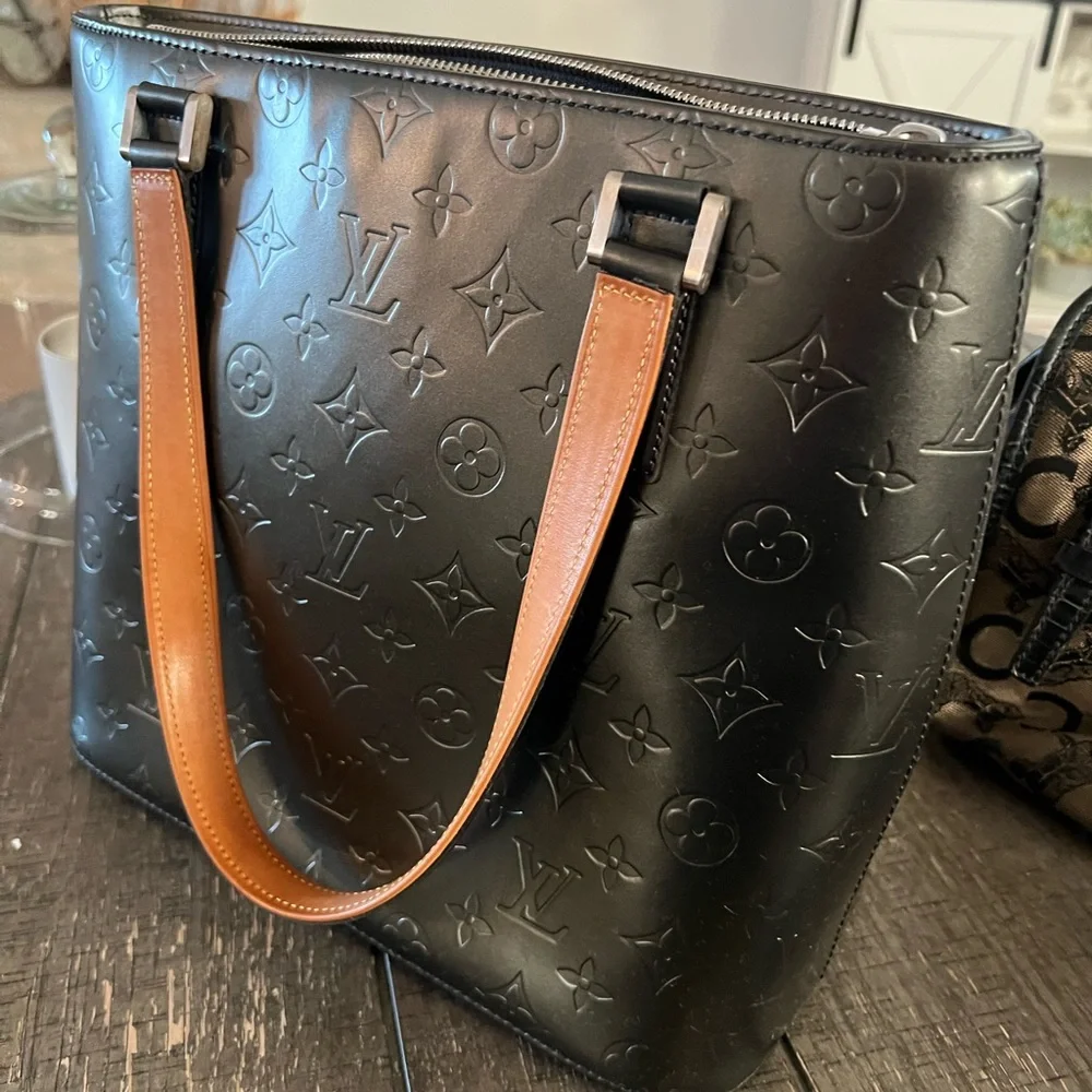 Authentic Louis Vuitton Matte Black Houston Monigram Handbag with dustbag! - Picture 4 of 12